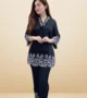 Women's ethnic kurti pant set with embroidery and sequin work – perfect for festive wear.