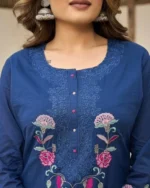 kurti embroidery, detailed work, mul cotton, traditional design