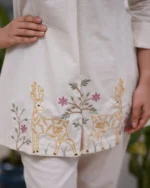 Pant hem, bottom wear detail, comfortable ethnic pant, white trouser design