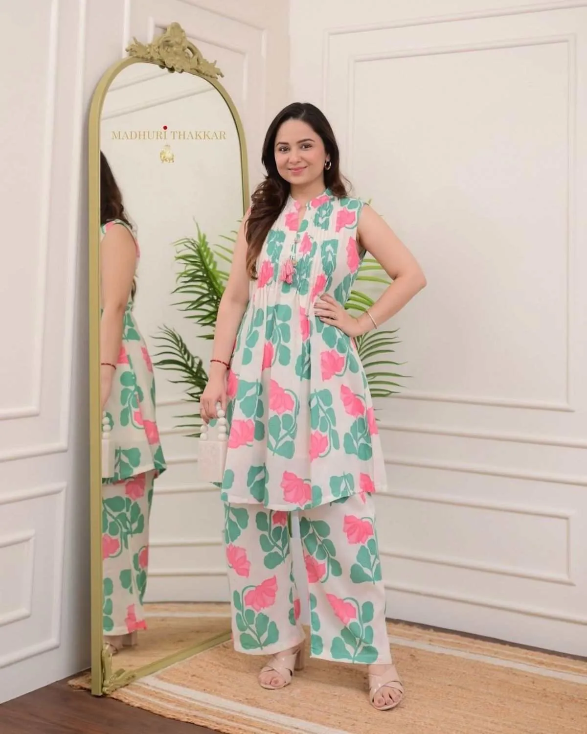 Comfortable Printed Cotton Pant Matching Set Bottom