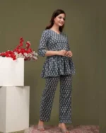 Rayon fabric close up, digital print top, heavy quality rayon, frock style top detail