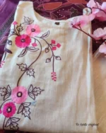 Art silk dupatta texture, Khadi silk, purple dupatta print, traditional scarf detail